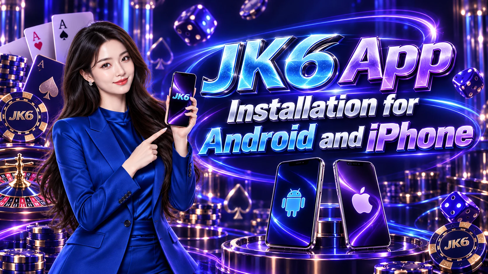 JK6 presenter in the app installation scene